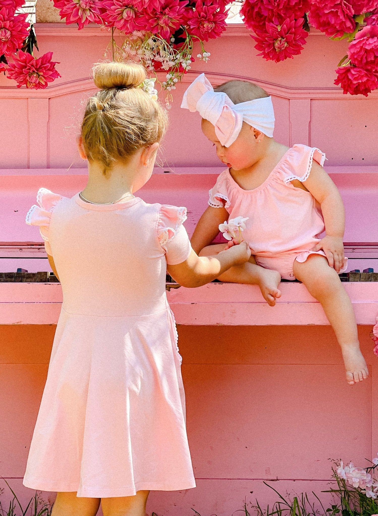 BABY PINK TWIRLY GIRL DRESS