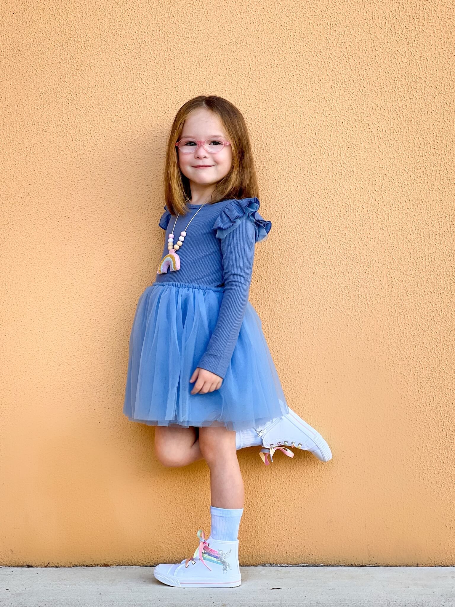 Girls blue tutu dress best sale