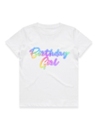 BIRTHDAY GIRL RAINBOW  T-SHIRT