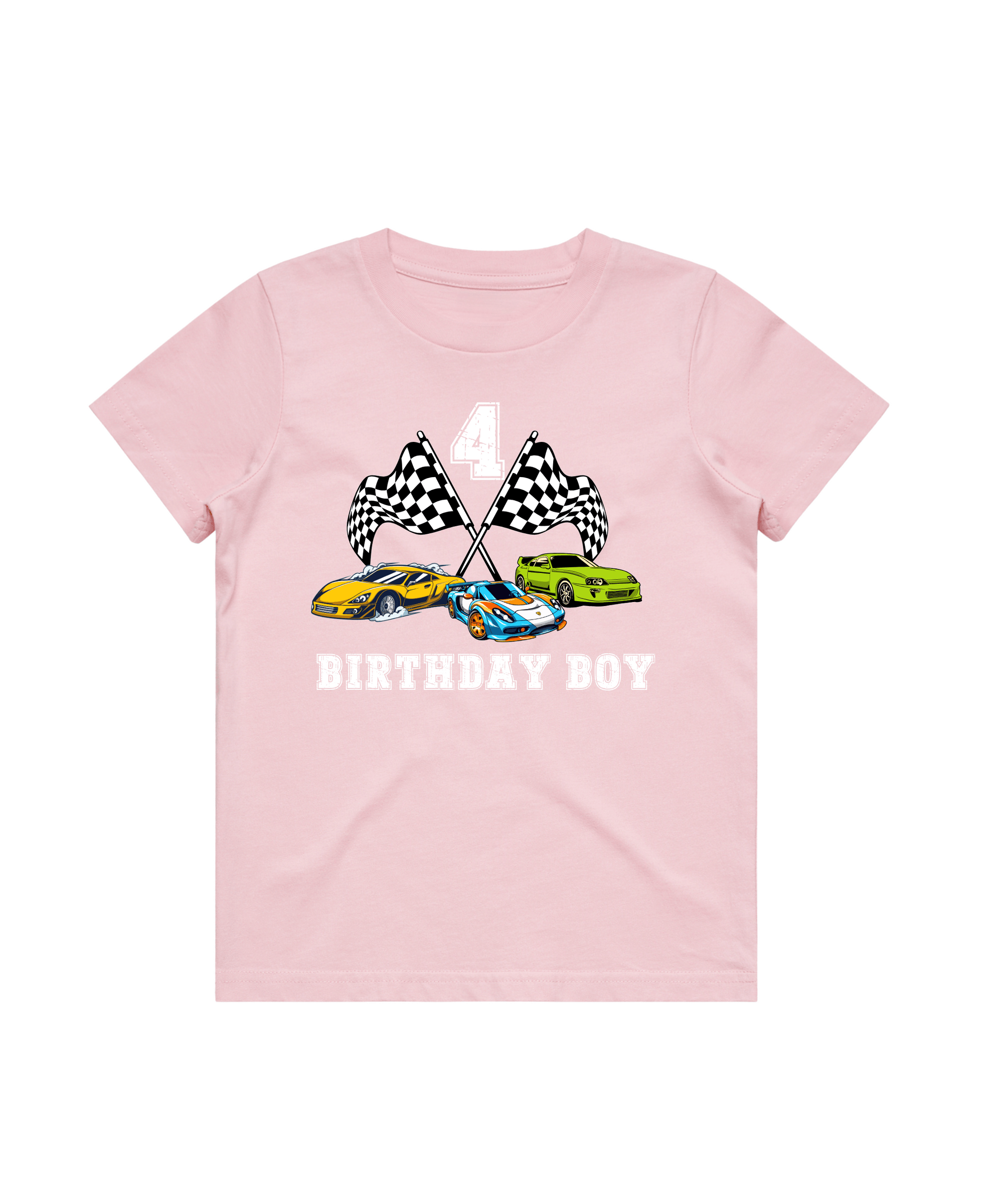 RACING CARS  T-SHIRT BIRTHDAY CUSTOM