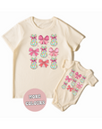 BRUSHSTROKE BUNNY BOWS TSHIRT FAMILY MATCHING