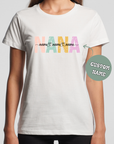 ADULT NANA AND  KID'S NAME T-SHIRT- Personalised