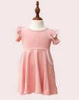 SOFT BLUSH PINK TWIRLY GIRL DRESS