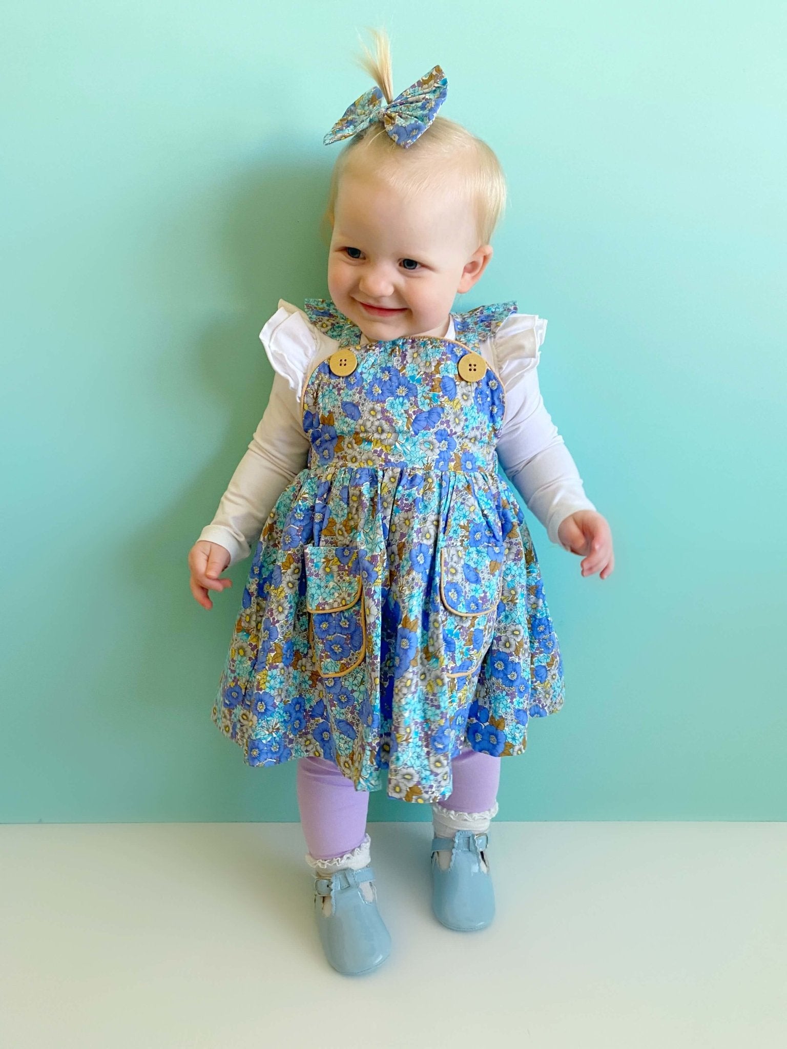 ADELAIDE BUTTON DRESS - Toots Kids