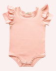 APRICOT SHORT SLEEVE FLUTTER - Toots Kids