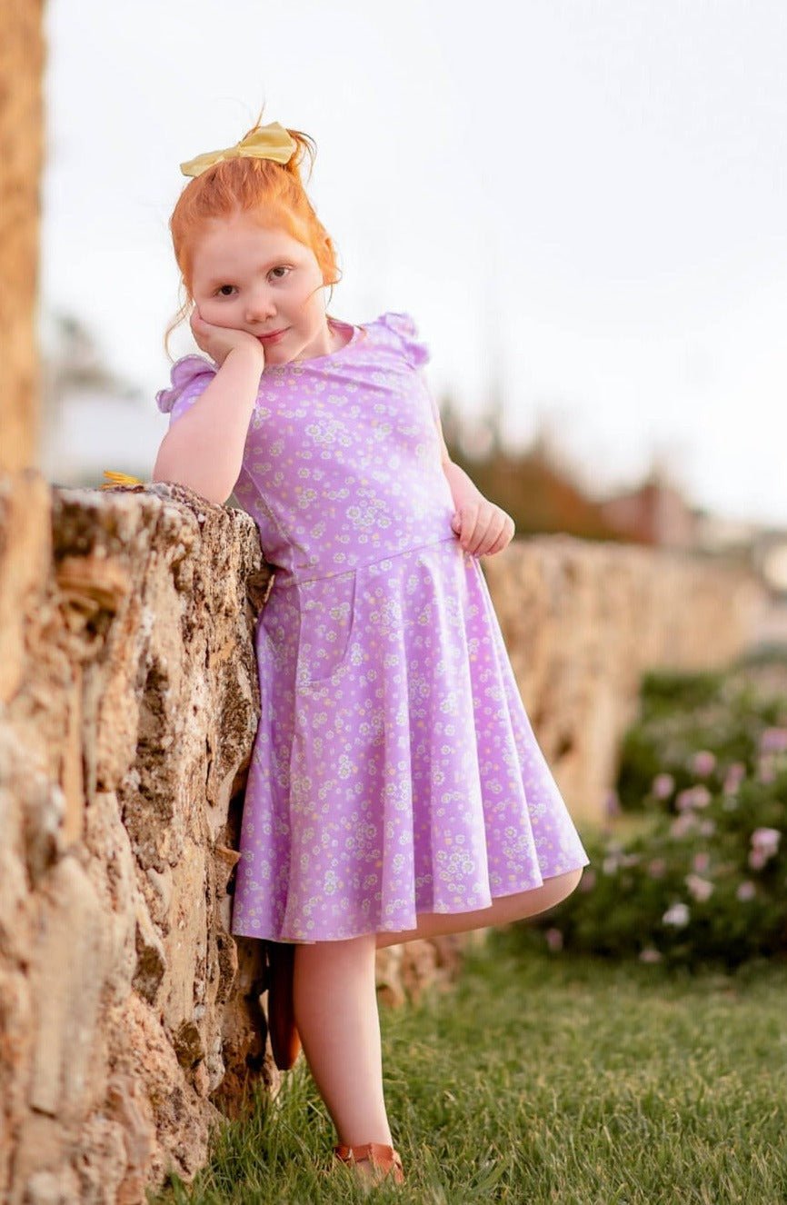 AUDREY TWIRLY SHORT SLEEVE DRESS - Toots Kids