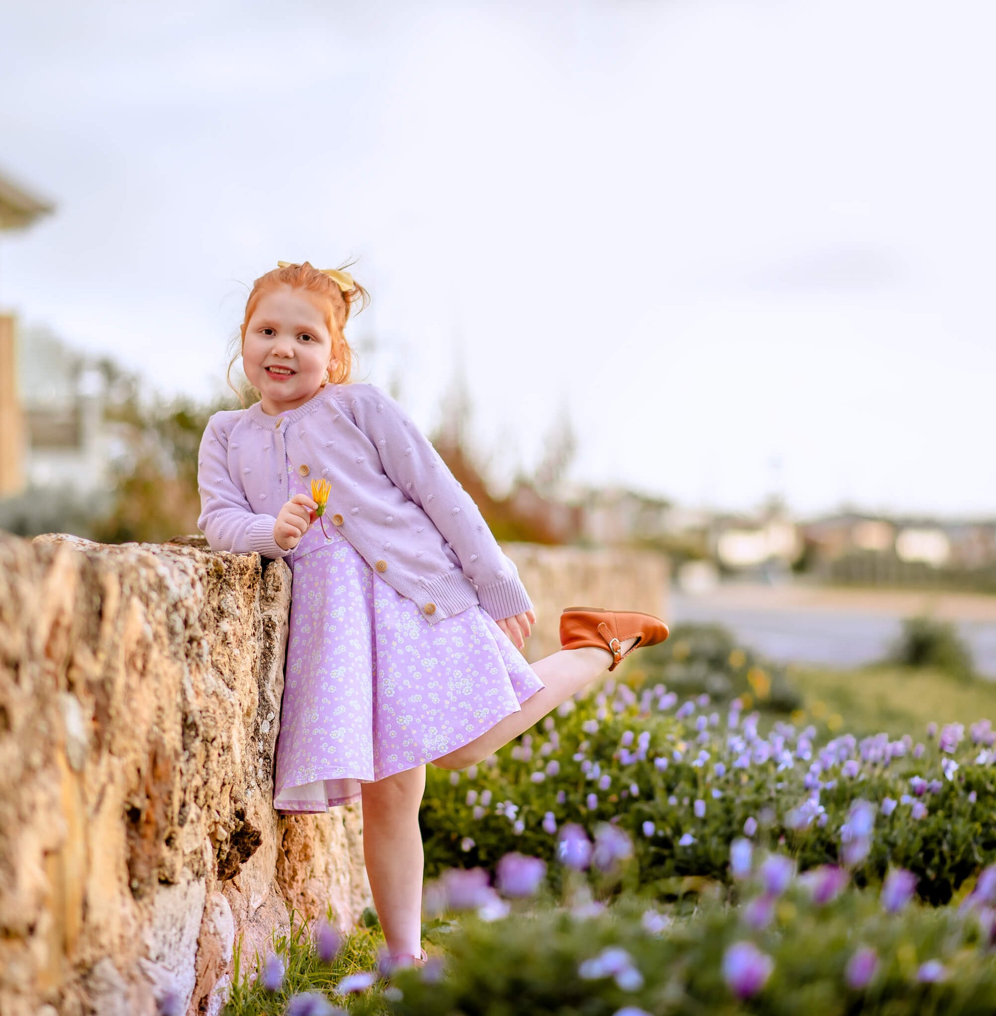 AUDREY TWIRLY SHORT SLEEVE DRESS - Toots Kids