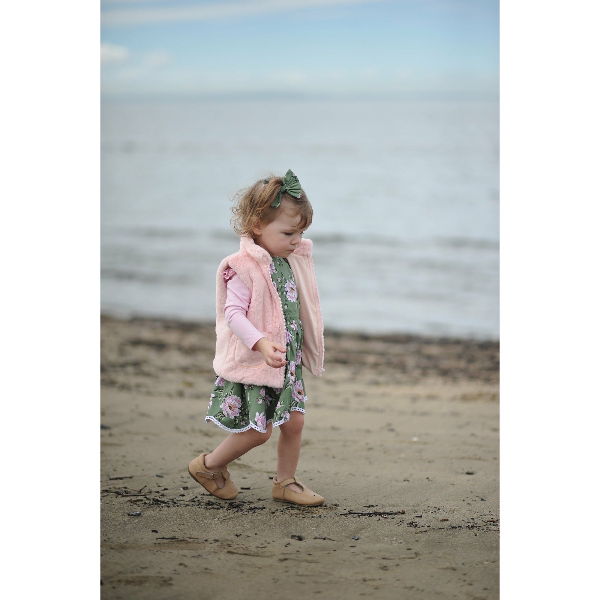 Baby Pink Fur Vest - Toots Kids