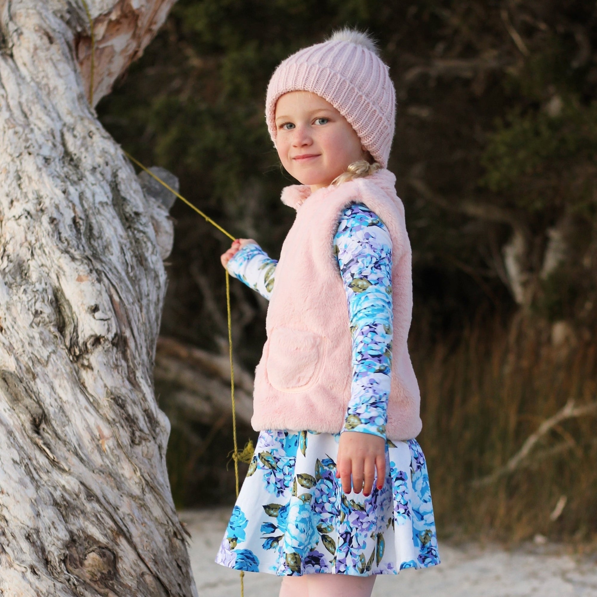 Baby Pink Fur Vest - Toots Kids