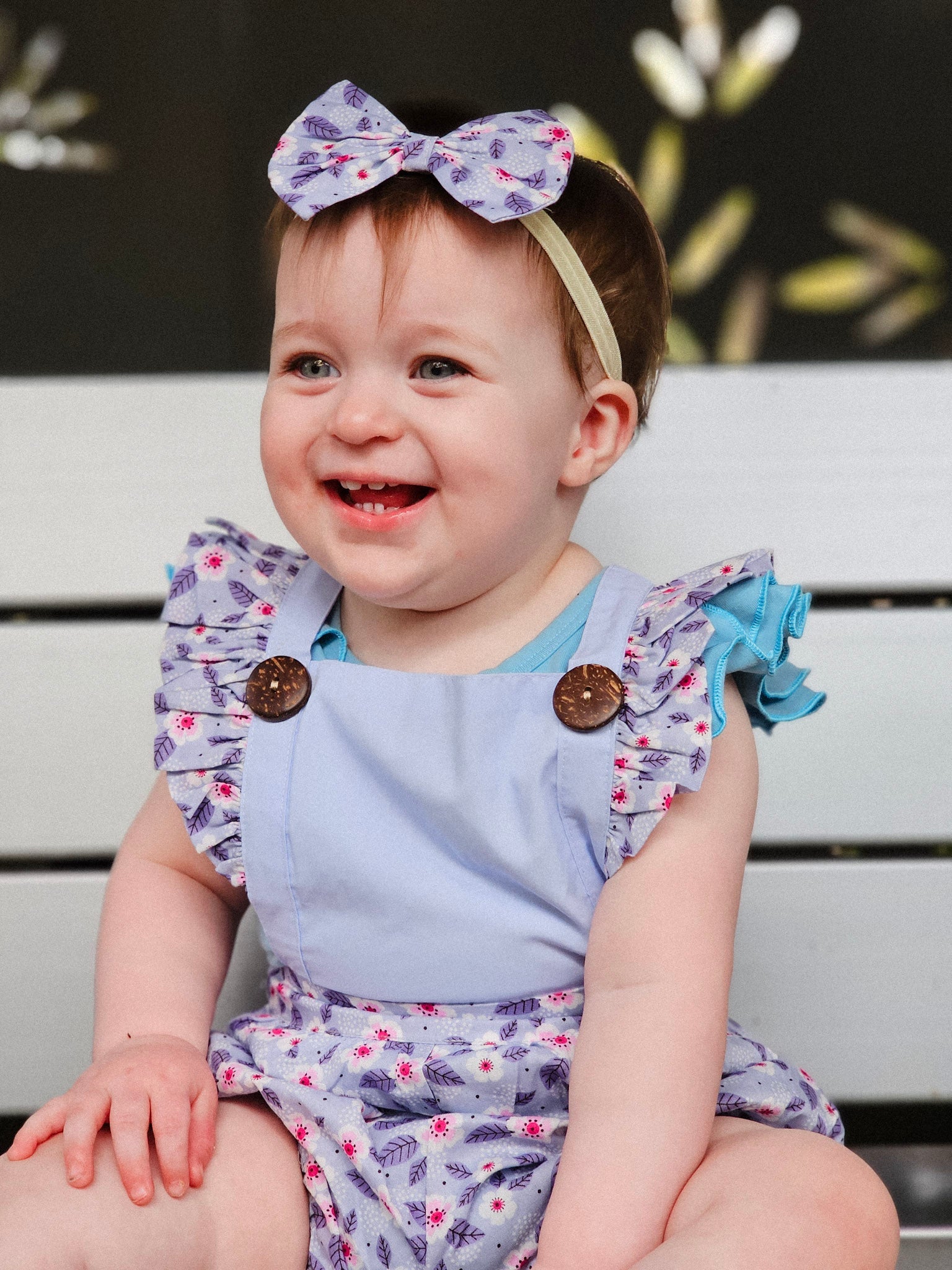 CARLIE BUTTON ROMPER - Toots Kids