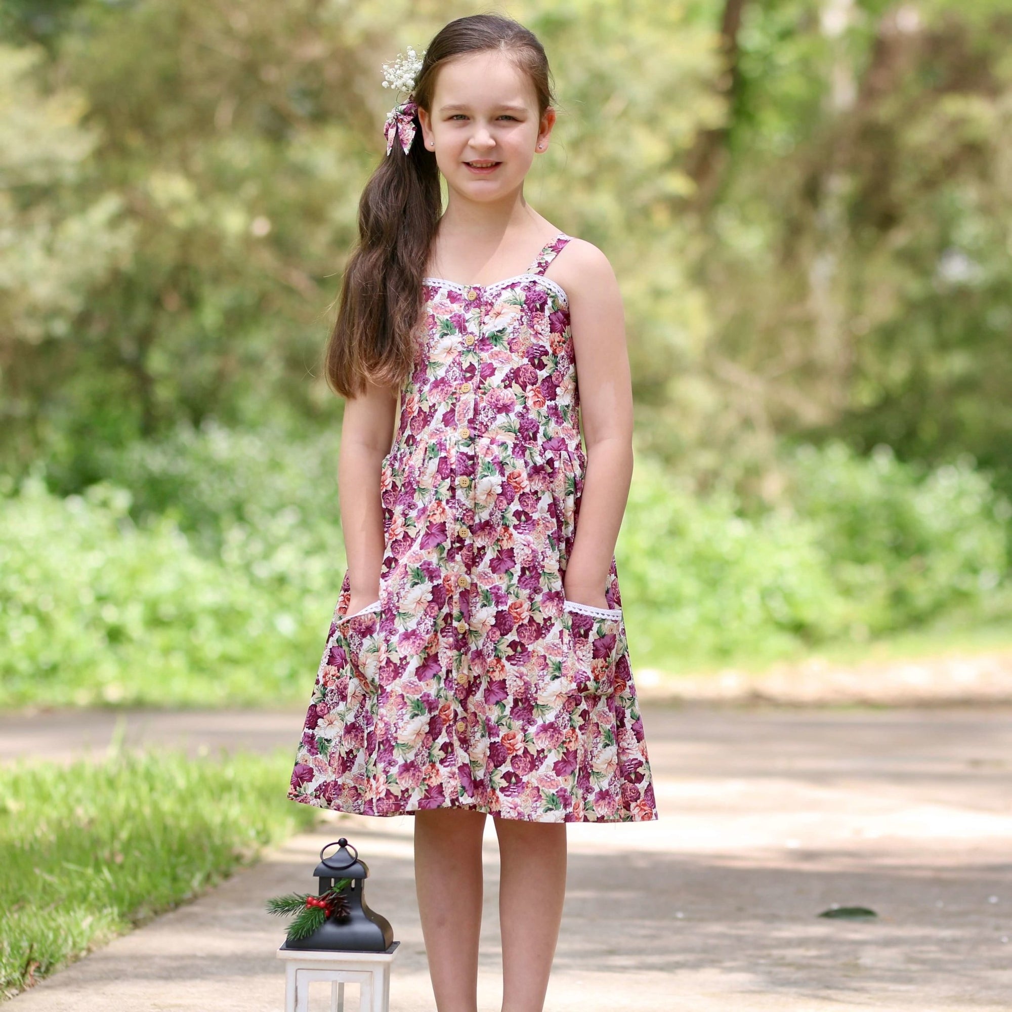 HOLLY BUTTON DRESS - Toots Kids