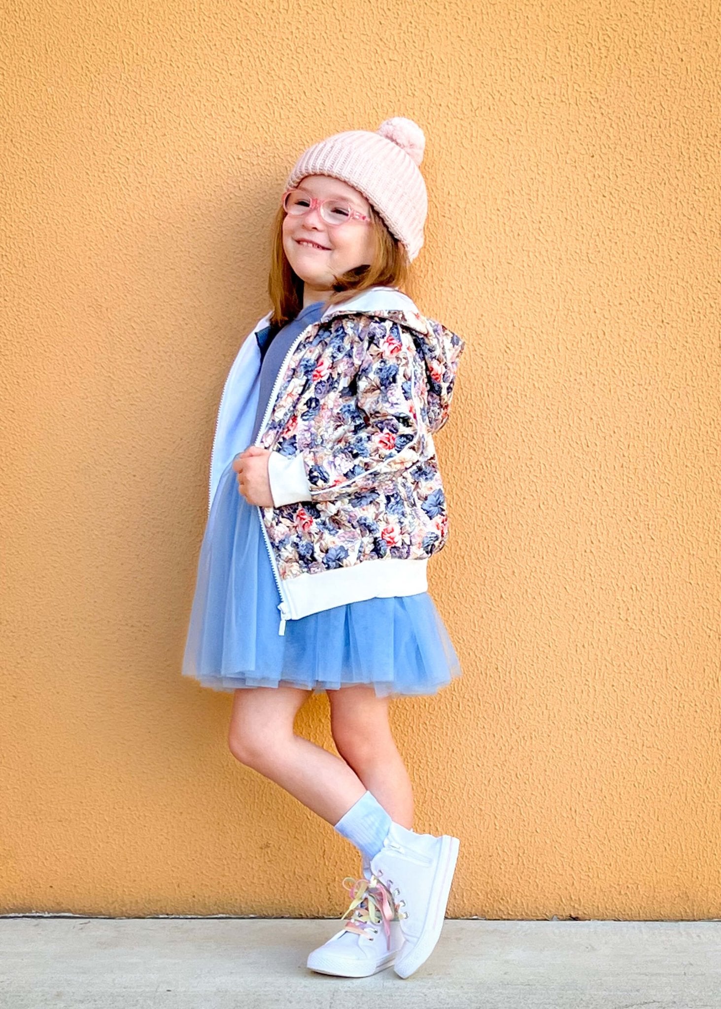 IVORY FLORAL HOODIE - Toots Kids