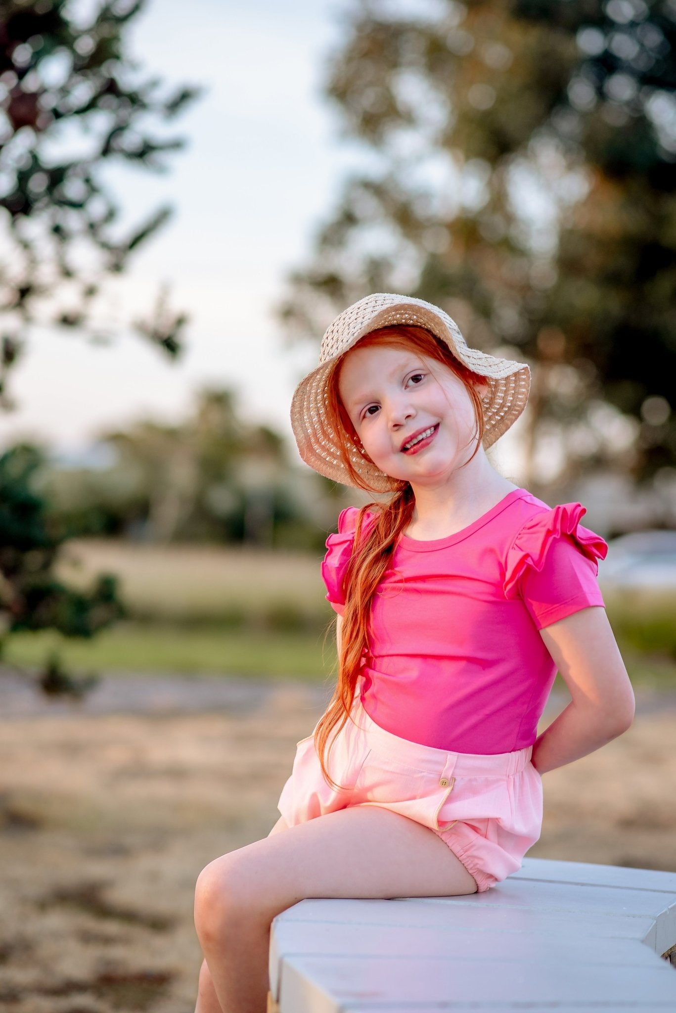 PERSIAN PINK SHORT SLEEVE FLUTTER - Toots Kids