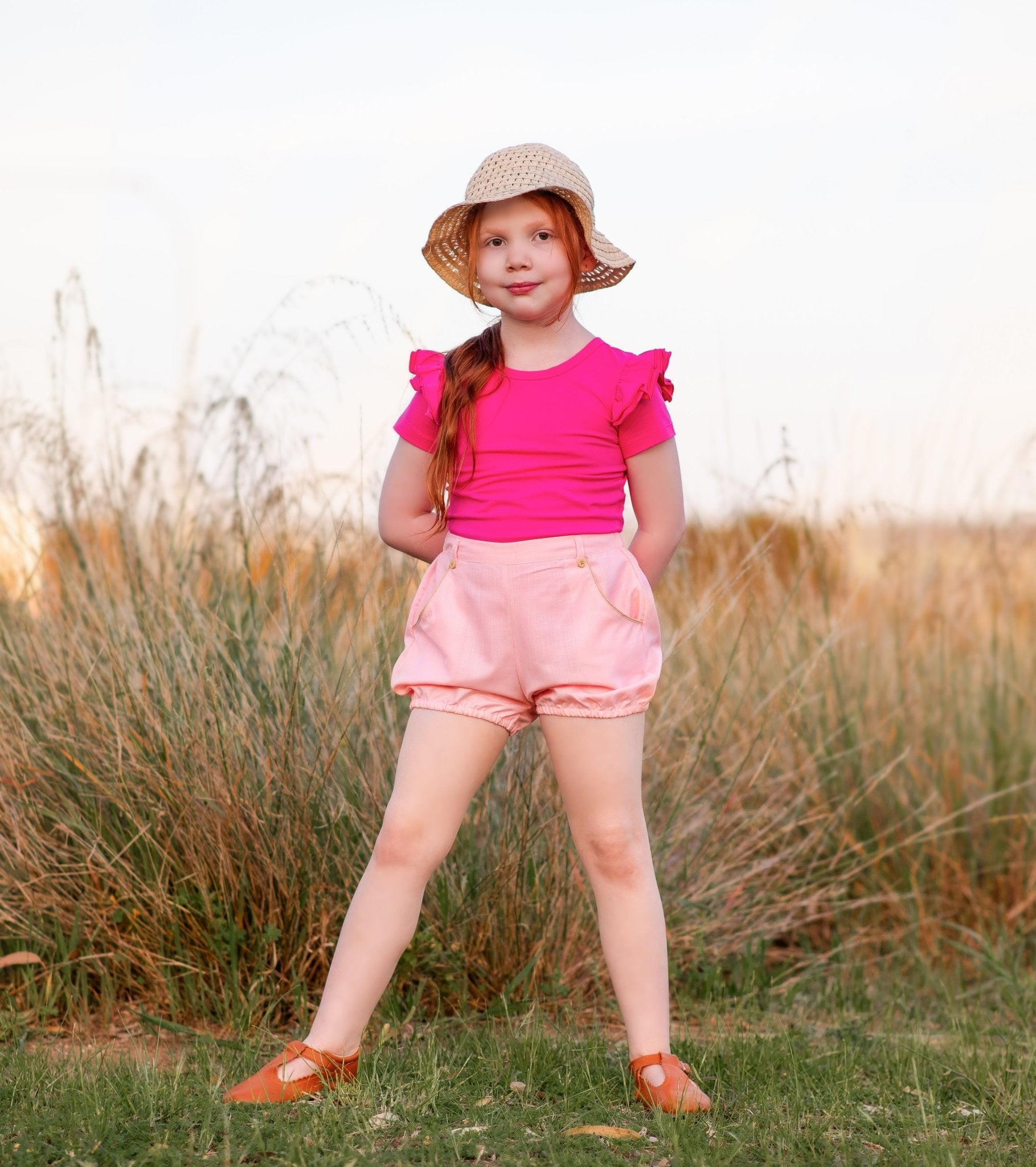 PERSIAN PINK SHORT SLEEVE FLUTTER - Toots Kids