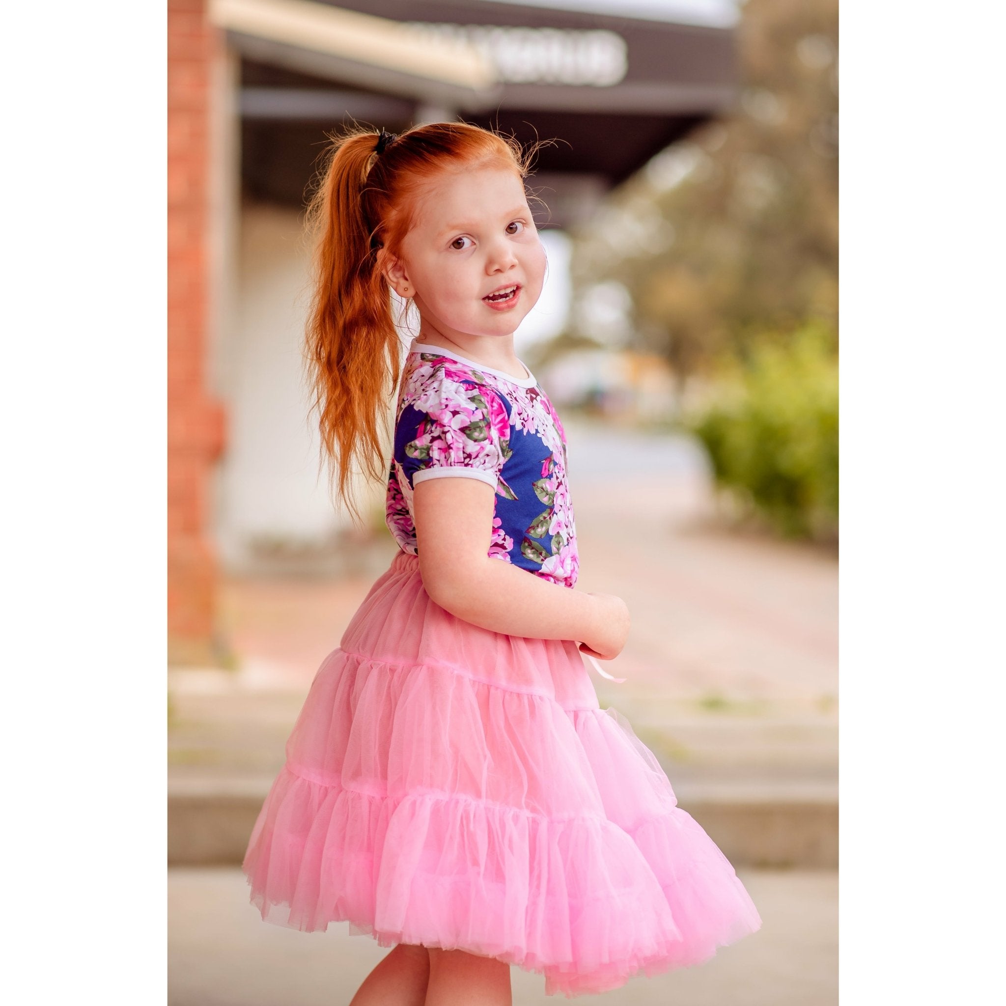 Girl pink tutu skirt best sale