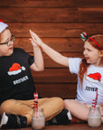 SISTER CHRISTMAS HAT KIDS T-SHIRT - Toots Kids