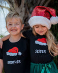 SISTER CHRISTMAS HAT KIDS T-SHIRT - Toots Kids