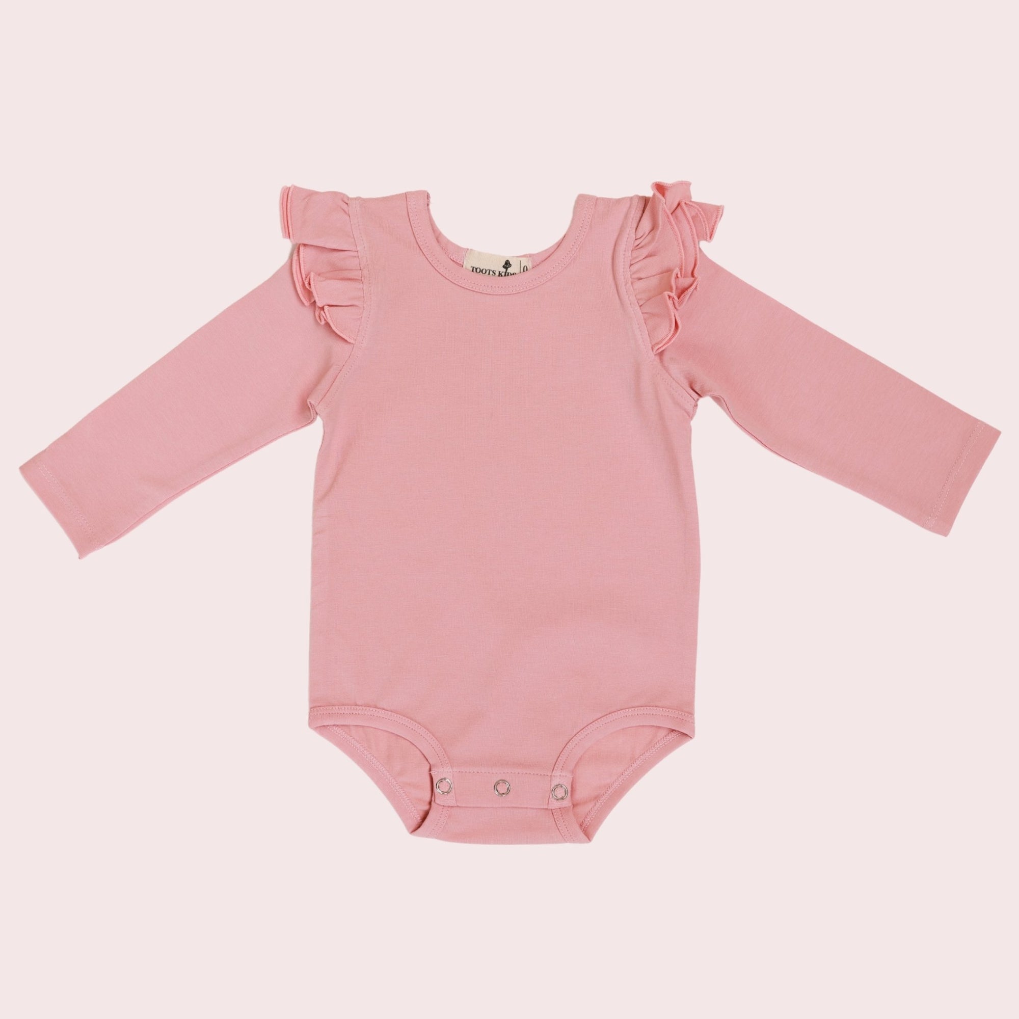 SOFT BLUSH LONG SLEEVE FLUTTER - Toots Kids