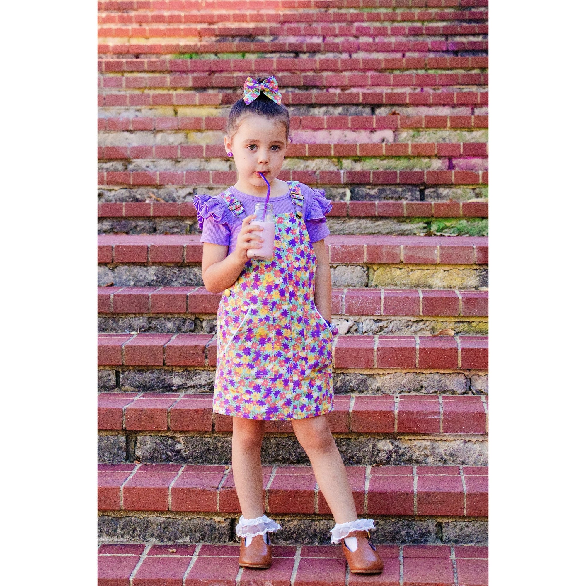 SWEET ORCHID SHORT SLEEVE FLUTTER - Toots Kids